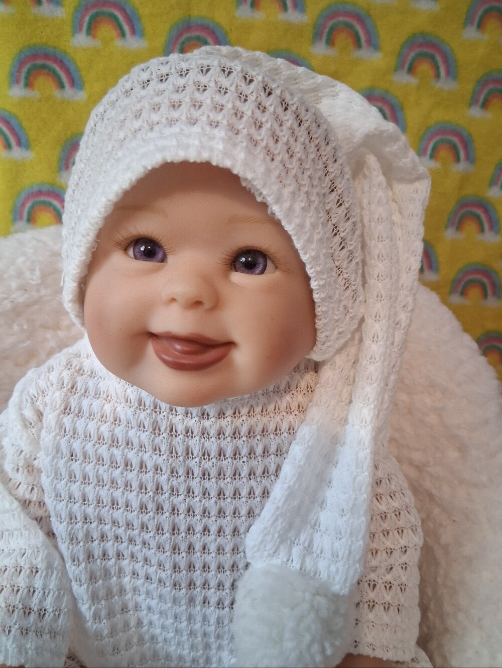 So Truly Linda Murray Adorable Baby Doll in White Pajamas